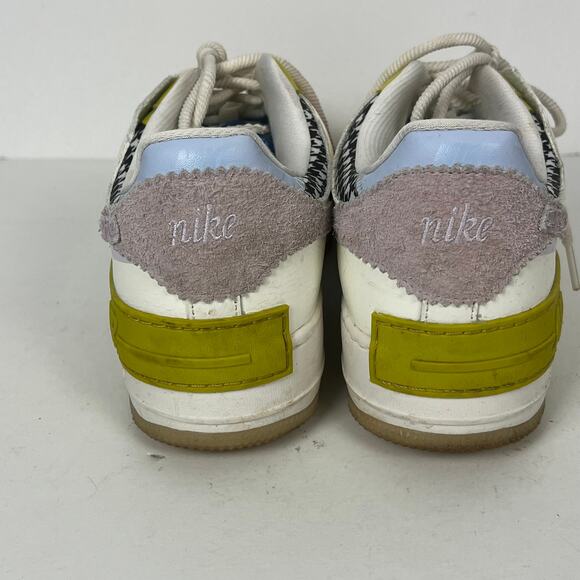 Nike Air Force 1 Sneakers Shadow Patchwork Houndstooth Womens Sz 11.5 DM8076-100 - Picture 7 of 12